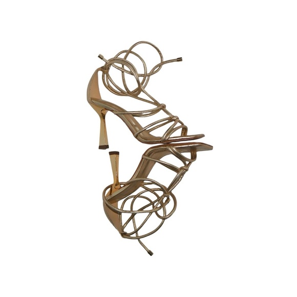 Novus Gold Scrappy Heels Size US 6B - Picture 4 of 7